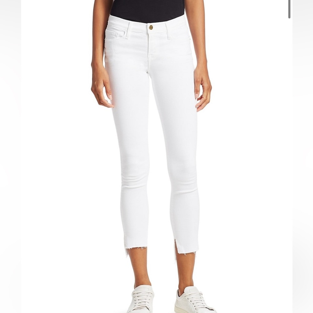 FRAME - Stretch-Cotton Mid-Rise Ankle Skinny Jeans